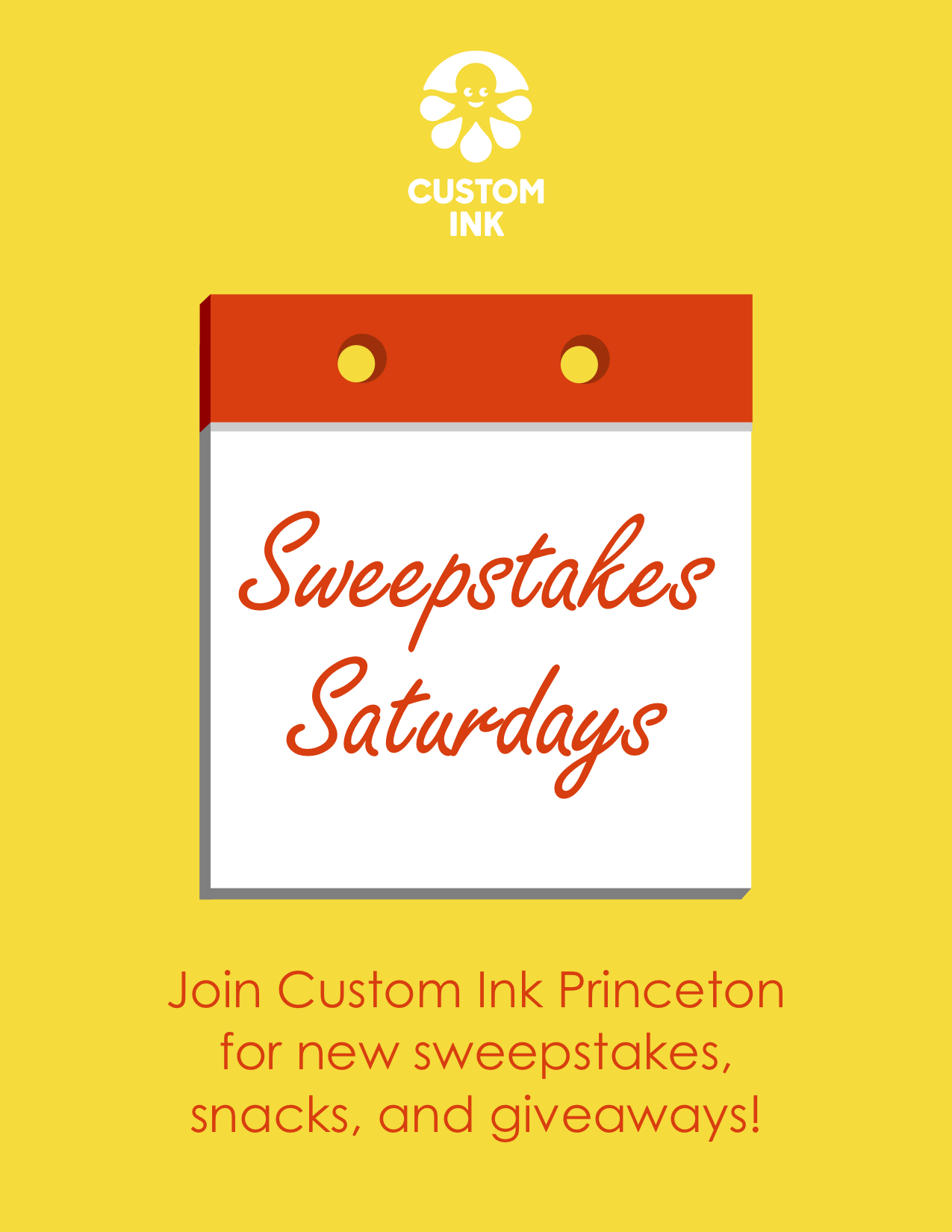 Custom Ink Sweepstakes Saturday Flyer